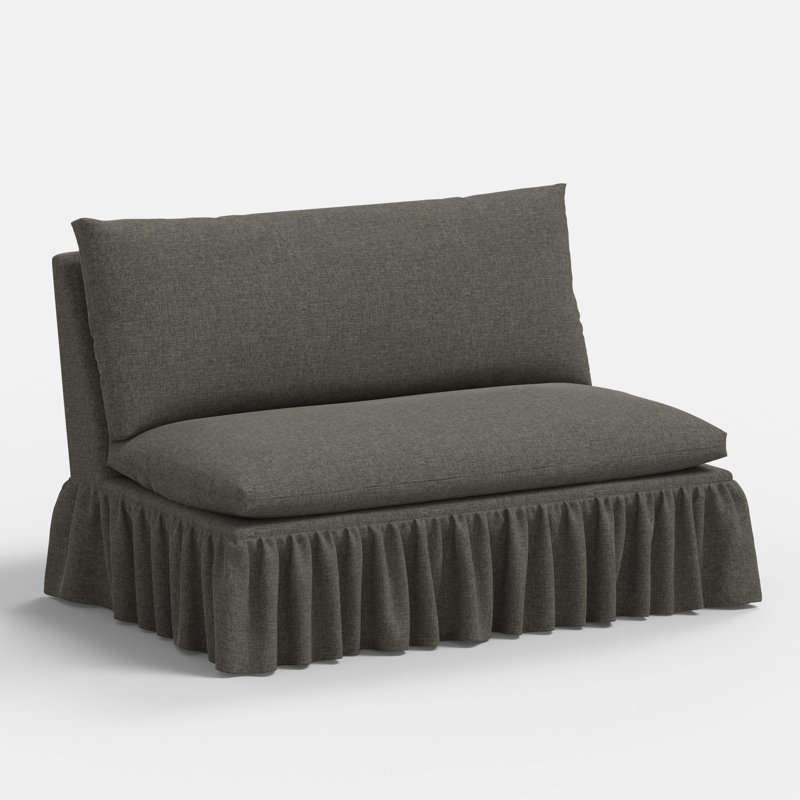 Thelma Settee, Zuma Charcoal Textured Linen