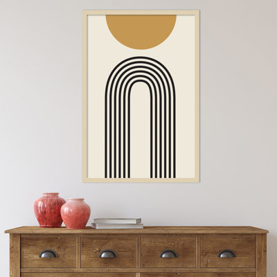 «Retro Mountain Sunrise» par The Creative Bunch Studio - cadre photo, impression sur papier