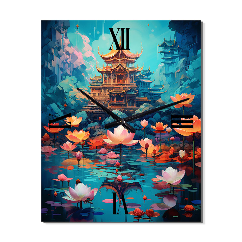 Haracha - horloge murale art asiatique, Grand
