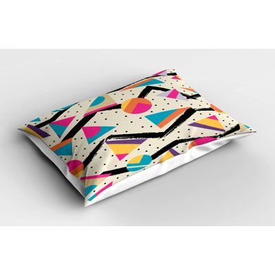 Dots Polyester Geometric Sham Set