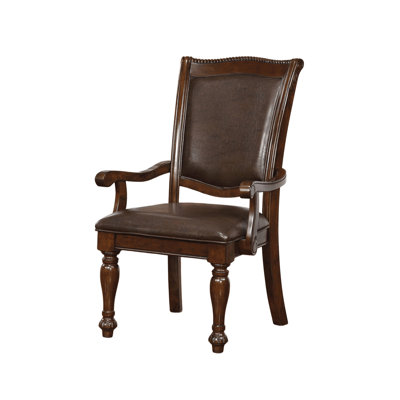 Chaise avec accoudoirs transitionnels l 25 po (2 / RTC), cerisier brun