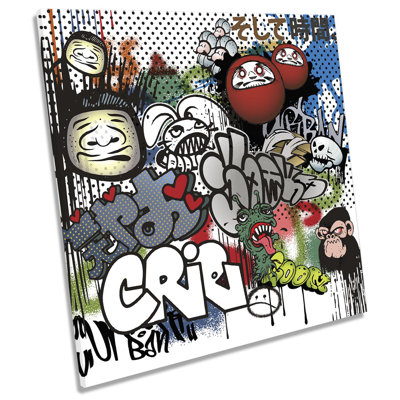 Z2284 Modern Graffiti Tags - Wrapped Canvas Print