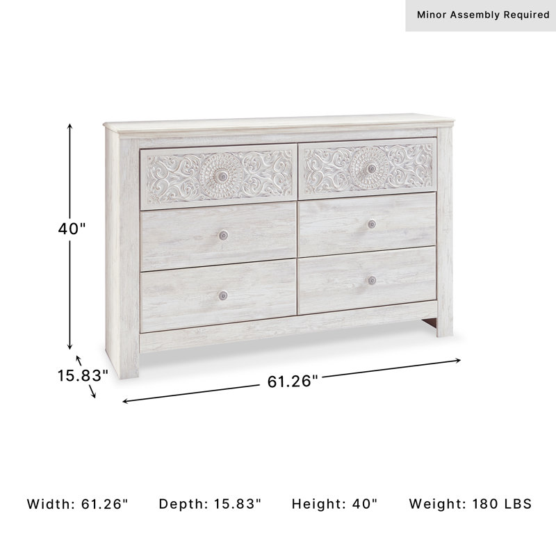 Crispin 61.26'' W 6 - Drawer Dresser