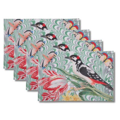 Kiansh Vinyl Floral Rectangle Placemat