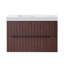 Meuble-lavabo mural simple et flottant 30 po avec lavabo intégré en acrylique, armoire en contreplaqué pré-assemblé avec 2 tiroirs