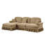  Canapé modulaire moderne en L à 3 places avec volants amovibles et jupes plissées Canapé confortable en chenille 3 places avec repose-pieds mobile-1750295183