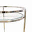 Blake Stainless Steel and Glass Bar Cart