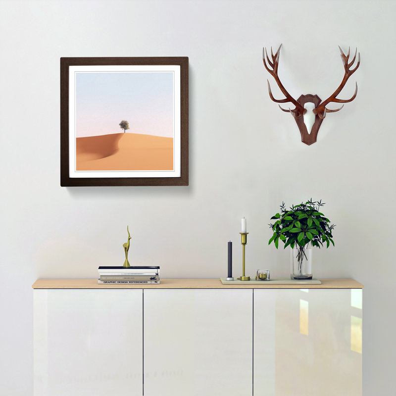 Desert Minimalism - Framed Print, Walnut
