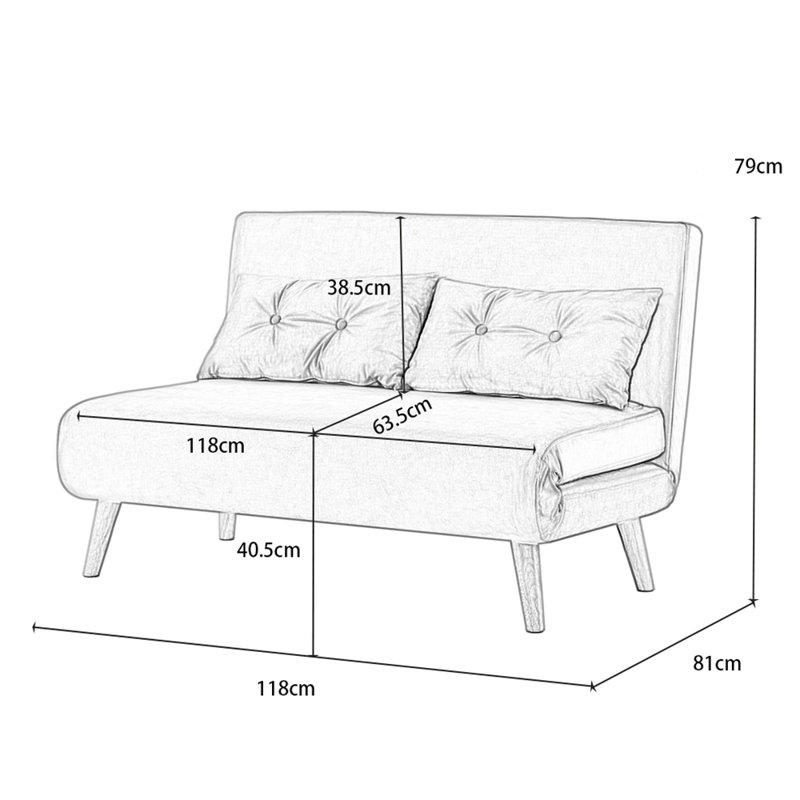 Perlo Upholstered Accent Chair, 79" H x 118" W x 81" D