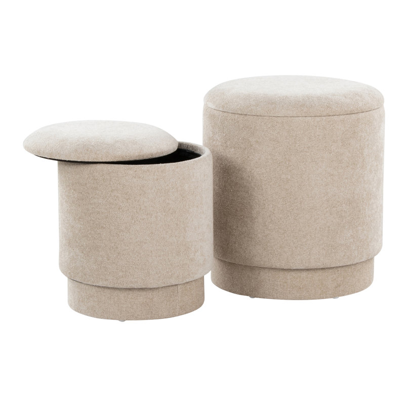 Ensemble de repose-pieds Marla par Lumisource, Beige