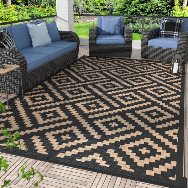 Northpoint Brown/Green Indoor/Outdoor Area Rug, Overall Product Weight: 6  lb., Overall Product Weight: 13 lb. 