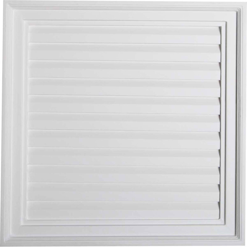 Grille d'aération Urethane Gable, L 15 po x H 13 po, Non fonctionnel