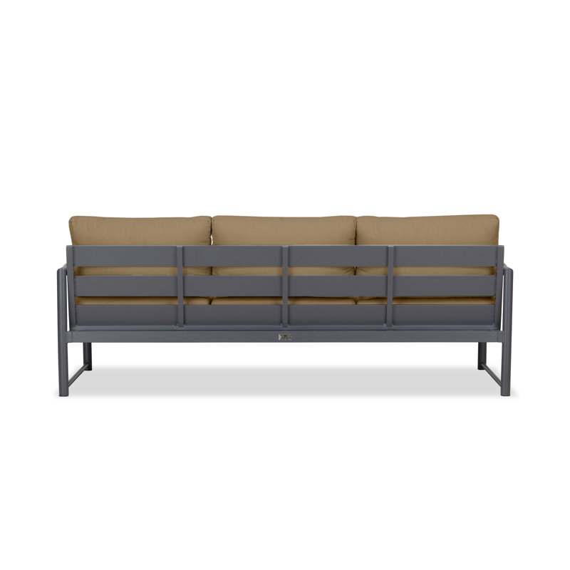 Alto Outdoor 3 - Seat Patio Sofa, Spectrum Indigo Sunbrella®, Slate Gray