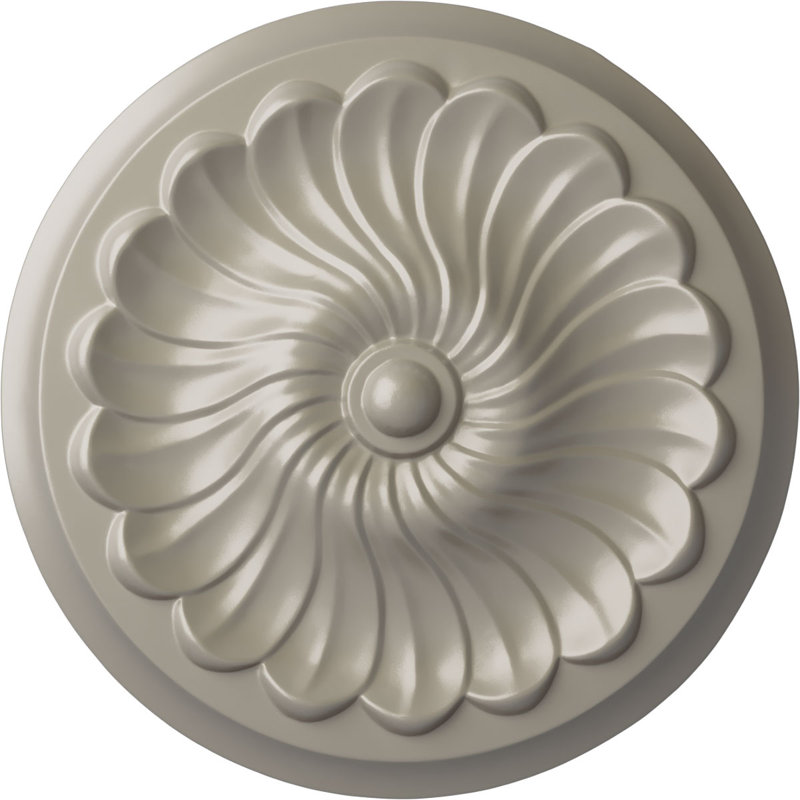 Médaillon de plafond en spirale Endurathane, Blanc perle