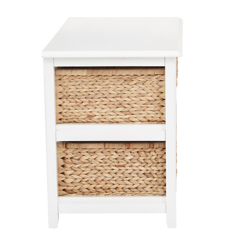 Ottilie 4 Drawer Storage Drawer, White & Natural