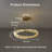 Dimmable light Ring Crystal Chandelier with LED lights
