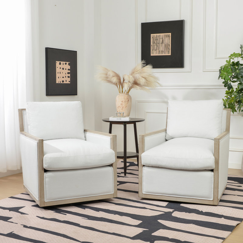 Ensemble de 2 fauteuils 27 po, Ivoire ivoire