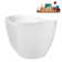 67" Streamline Soaking Glossy White Freestanding Tub and Tray With Internal Drain