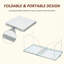 Table de camping pliante réglable en hauteur, table portable légère avec poignée de transport, table de camping pliante pour l'extérieur