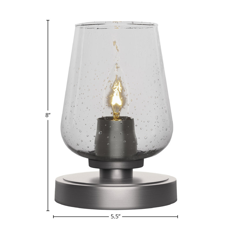 Whitmire Accent Lamp Shown With 5" Clear Bubble Glass, Graphite