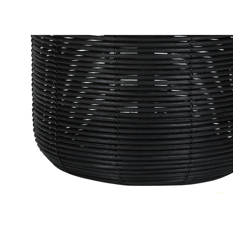 Lighting, 23"H, Table Lamp, Rattan, Shade, Modern, Black