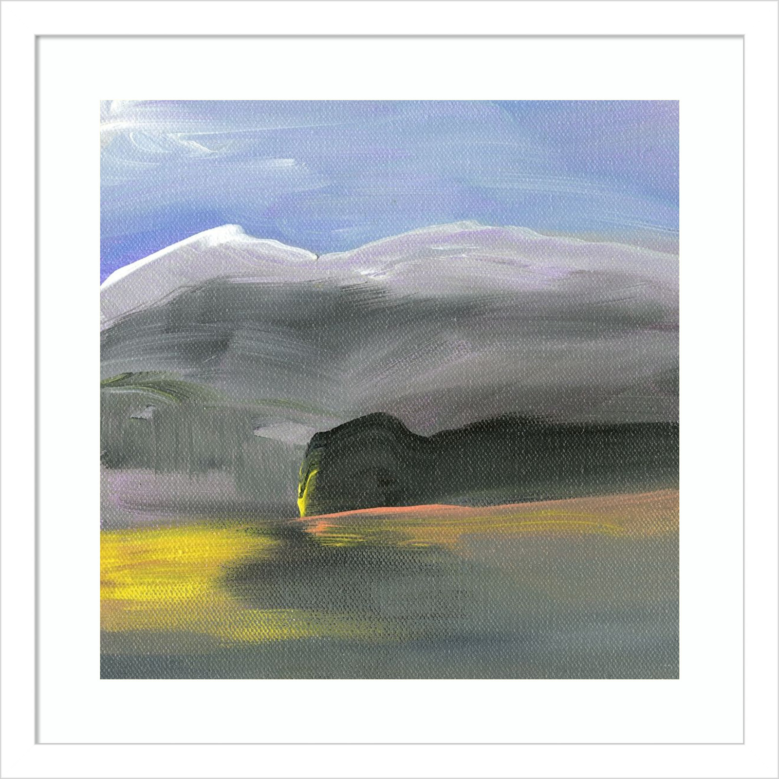 Before A Shift by Karen Suderman Wood Framed Wall Art Print, 17" H x 17" W, White