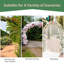 Arche de jardin extérieure avec motifs en volutes, arche de mariage, noire