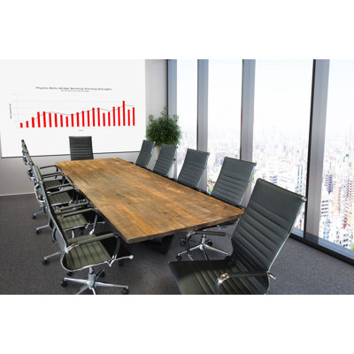 Minard Rectangular Conference Table and 10 Piece Chairs Set