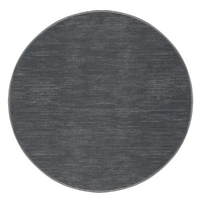 Machine Washable Solid Gray Area Rug