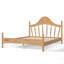 Lit plateforme avec tête de lit courbée chic, structure en bois massif, support à lattes, aucun sommier tapissier requis, conception basse à terre-130155204-130155207