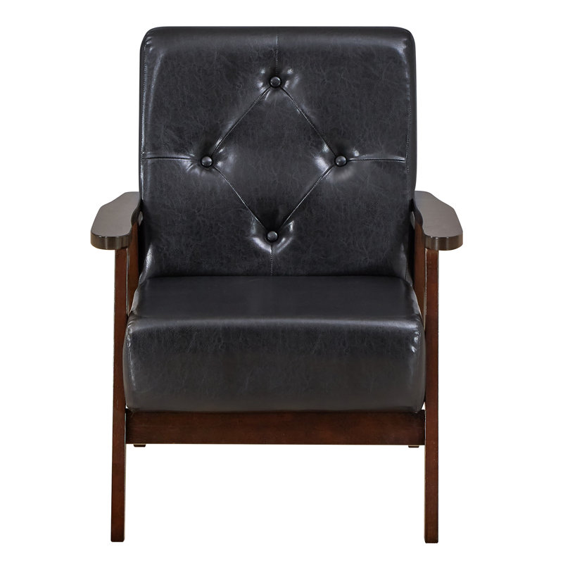 Parthenia Faux Leather Accent Chair