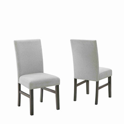 Fabric Parsons Dining Side Chairs With Wood Legs