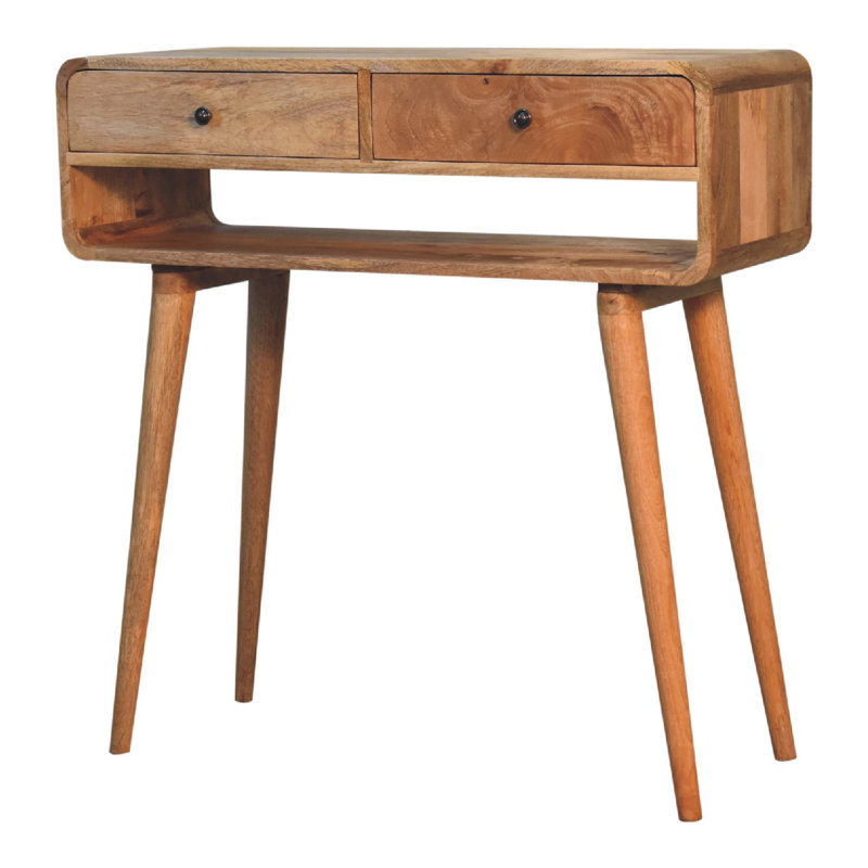 Arrigo 90cm Solid Wood Console Table, Oak-Ish