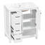Meuble-lavabo 30 po avec comptoir en céramique intégré et meuble-lavabo moderne en bois aggloméré noir / blanc / gris / bleu-gris-129685606