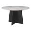 Table de salle à manger Strela blanche et noire