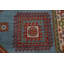 Tapis unique en laine bleu 8 pi One-of-a-Kind New Age