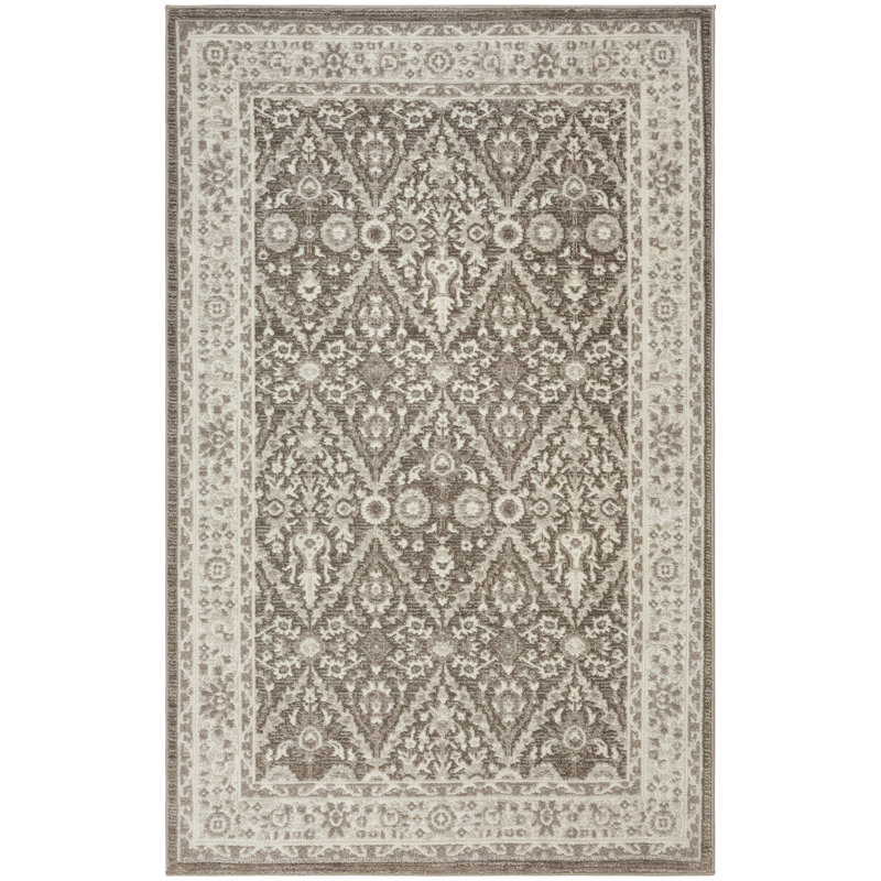 Tapis ivoire ivoire Charlton Home® Dionigia, Rectangle 3 pi 11 po x 5 pi 11 po