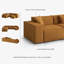 Canapé modulaire surdimensionné en tissu Barrett Minimalist-1033060107-1033060105-1009600698