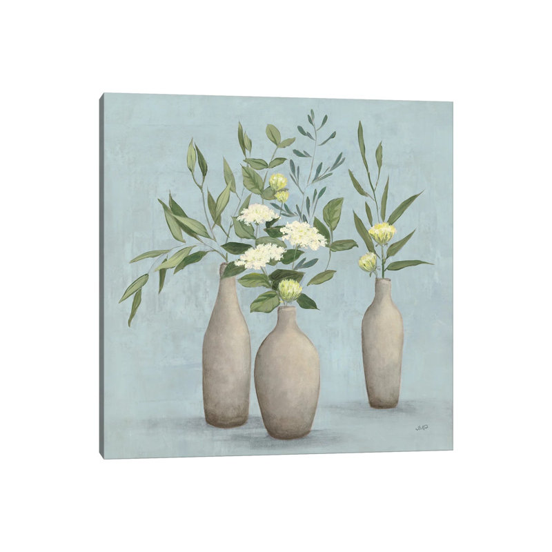 Natural Bouquet I Blue by Julia Purinton - Wrapped Canvas Painting, 30.48 cm H x 30.48 cm W