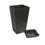 Algreen Valencia Planter, Square Taper Planter with Elevated Plant Shelf, 14-In. by 24-In. Height, Slate-1170089259