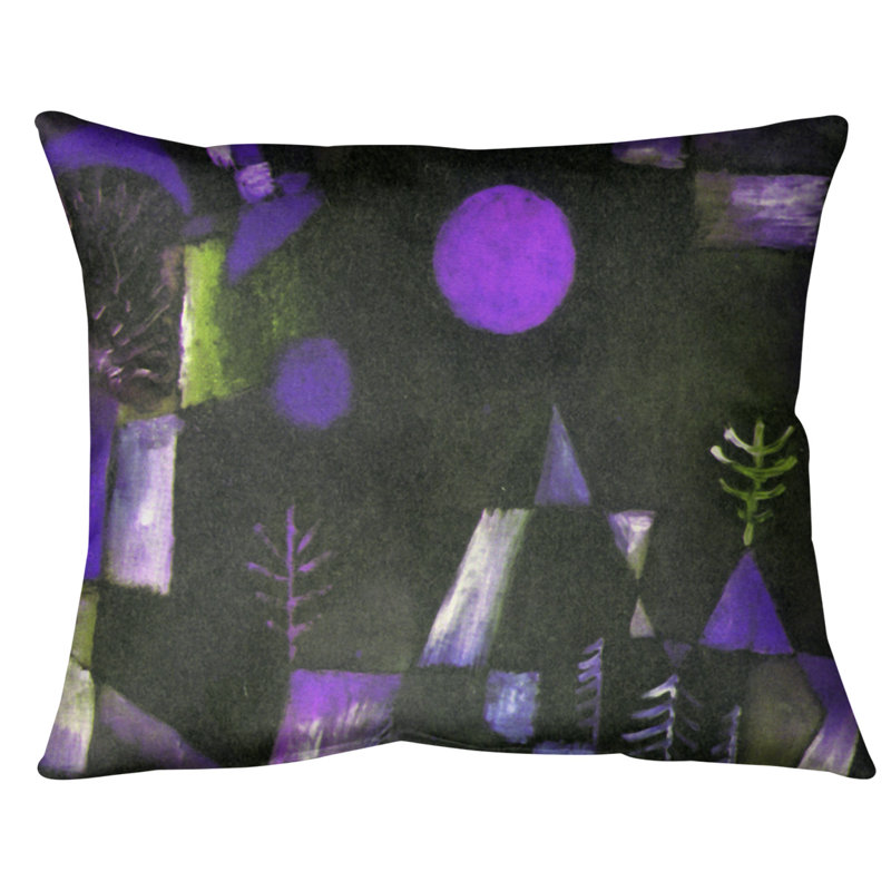 Coussin lombaire full moon, Bourre en polyester, 20 po x 14 po, Mauve