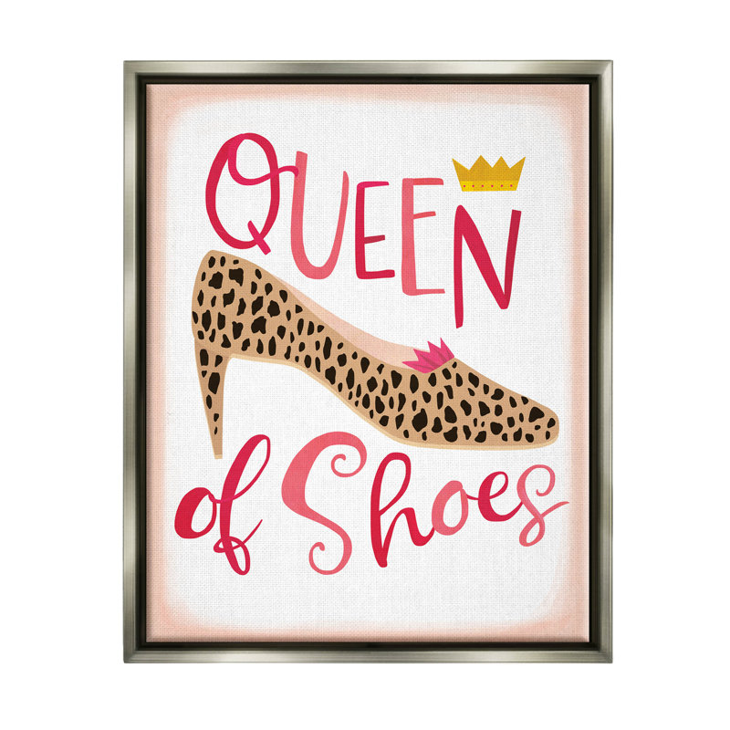 «Queen of Shoes Leopard», art de la giclée encadrée par Laura Watson, H 21 po x l 17 po x P 1,7 po