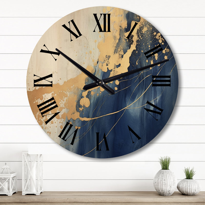 Horloge murale en bois massif Ambleside, Grand