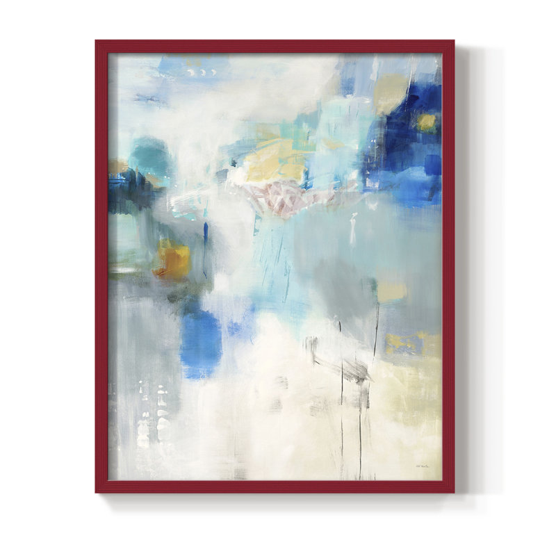 Celeste Motion I, reproduction encadrée - bois massif, H 10 po x l 8 po, Rouge