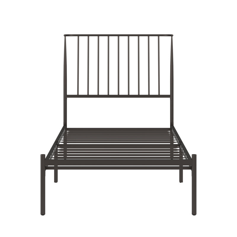 Aynsley Metal Platform Bed, Dark Bronze, Twin