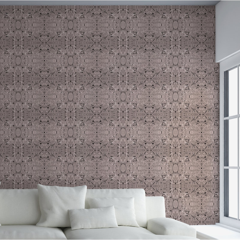 Kaleidoscope 10' L x 24" W Wallpaper Roll, Paper, Non-pasted, Copper