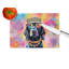 Black Labrador Hippie Dawg Glass Cutting Board Large