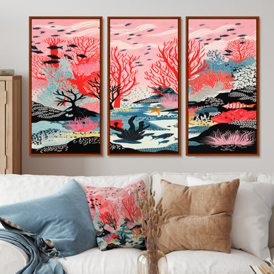 Ripon - ensemble de reproductions d'art mural corail