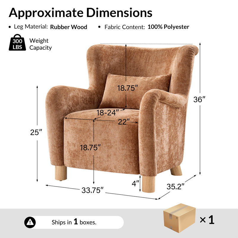 Fauteuil à oreilles Walbert, Cuivre