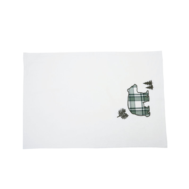 Torchon 100% coton Woodland Evergreen